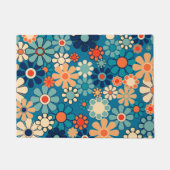 Retro Garden Groovy Floral 60s 70s Pattern Deurmat (Voorkant)