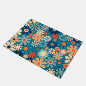 Retro Garden Groovy Floral 60s 70s Pattern Deurmat (Schuin)