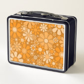 Retro Garden Groovy Floral 60s 70s Pattern Sinaasa (Achterkant)