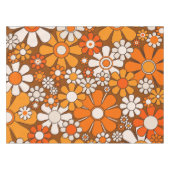Retro Garden Groovy Floral 60s 70s Pattern Tafelkleed (Voorkant (Horizontaal))