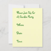Retro Garden Party Invitation ~ Easy to Customise Kaart (Achterkant)