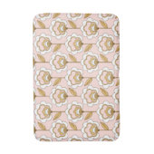 Retro Garden Pink Floral Pattern Badmat (Voorkant Verticaal)