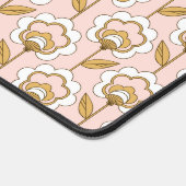 Retro Garden Pink Floral Pattern Bureaumat (Hoek)