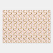 Retro Garden Pink Floral Pattern Inpakpapier Vel (Voorkant 2)