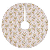 Retro Garden Pink Floral Pattern Kerstboom Rok (Voorkant)