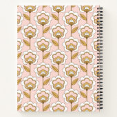 Retro Garden Pink Floral Pattern Notitieboek (Achterkant)