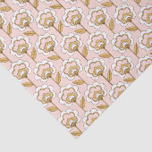 Retro Garden Pink Floral Pattern Tissuepapier (Detail)