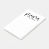 Retro Garden Typografie Post-it® Notes (Schuin)