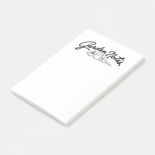 Retro Garden Typografie Post-it® Notes (Schuin)