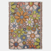 Retro Garden Vintage 60s 70s esthetische bloemen Deken (Voorkant Verticaal)