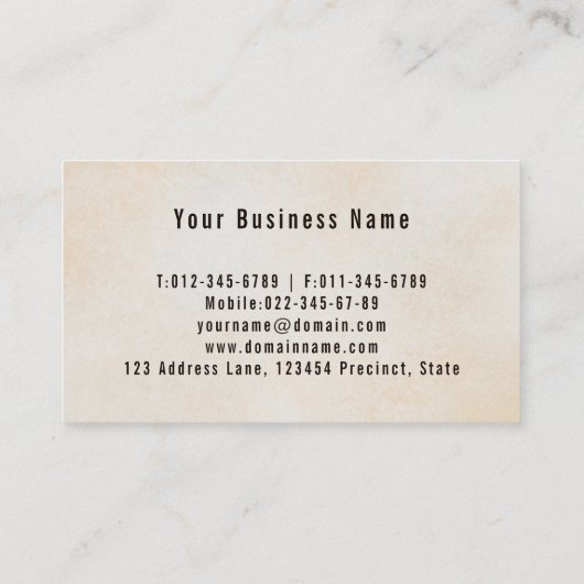 Retro Gardener Yard Service Visitekaartje (Achterkant)