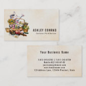 Retro Gardener Yard Service Visitekaartje (Voorkant / Achterkant)