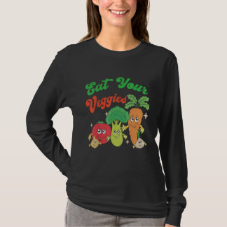 Retro Gardening  Vegetables Saying Happy Farmer T-shirt