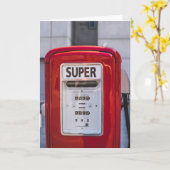 RETRO GAS PUMP KRIJGT GOED FUNNY KAARTEN (Gele Bloem)