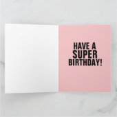 RETRO GAS PUMP SUPER BIRTHDAY FUNNY KAARTEN (Binnen)