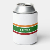 Retro Gas Striped Golf Dad Weekend Scramble Name Blikjeskoeler (Blikje Achterkant)