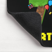 Retro gast het is mijn 7e verjaardag pixel cake ga muismat (Hoek)
