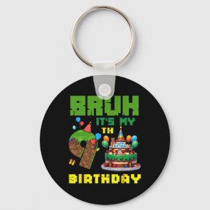 Retro gast is mijn 9e verjaardag Pixel Cake Gamer  Sleutelhanger