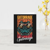 Retro Gators Gepersonaliseerde Naam Kleding Stijl Kaart (Gele Bloem)