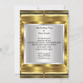 Retro Gatsby Deco 60th Birthday Party Kaart (Achterkant)