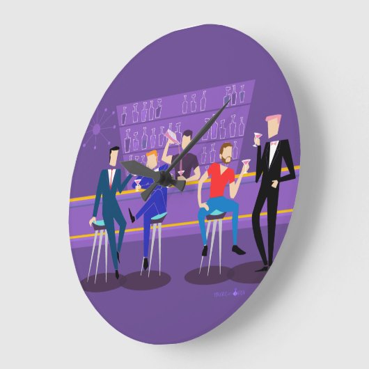 Retro Gay Bar Acrylround Wall klok (Hoek)