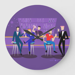 Retro Gay Bar Acrylround Wall klok