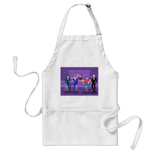 Retro Gay Bar Apron Standaard Schort (Voorkant)