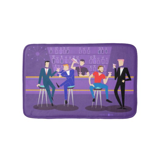 Retro Gay Bar Bath Mat (Voorkant)