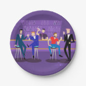 Retro Gay Bar-Bord Papieren Bordje (Voorkant)