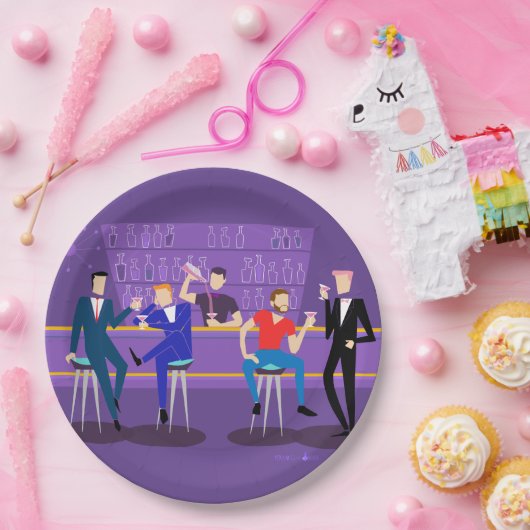 Retro Gay Bar-Bord Papieren Bordje (Feest)