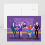 Retro Gay Bar-Briefkaart Briefkaart (Voorkant / Achterkant)
