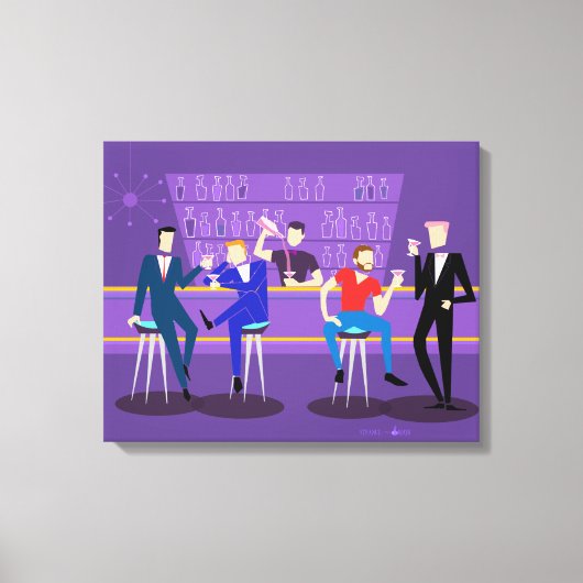 Retro Gay Bar Canvas Print (Voorkant)