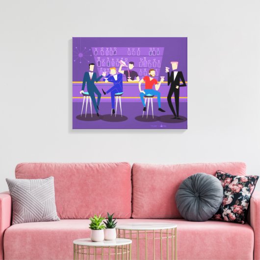 Retro Gay Bar Canvas Print (Insitu (Woonkamer))