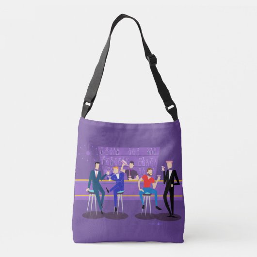 Retro Gay Bar-Canvas tas (Achterkant)