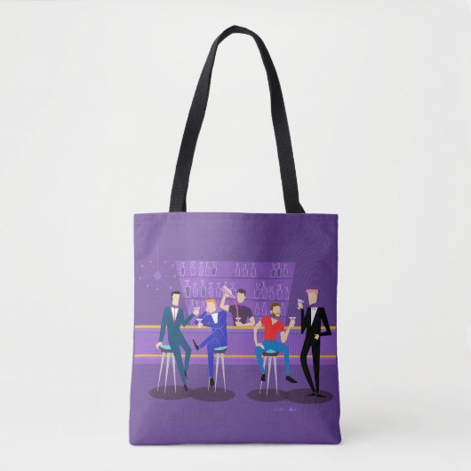 Retro Gay Bar-Canvas tas (Voorkant)