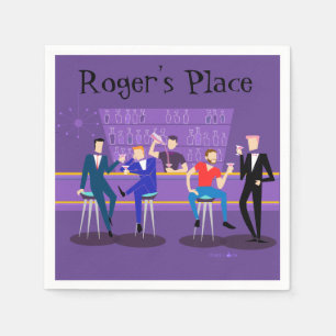 Retro Gay Bar Cocktail Napins Servet