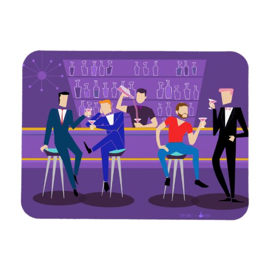 Retro Gay Bar flexibele magneet (Horizontaal)