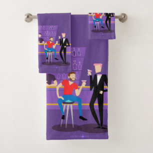 Retro Gay Bar-handdoekset Bad Handdoek