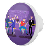 Retro Gay Bar keramische schedel Knop (Rechts)