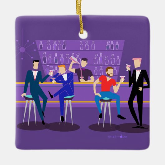 Retro Gay Bar keramische sierelementen Keramisch Ornament (Voorkant)