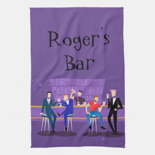 Retro Gay Bar Kitchen Towel Theedoek (Verticaal)