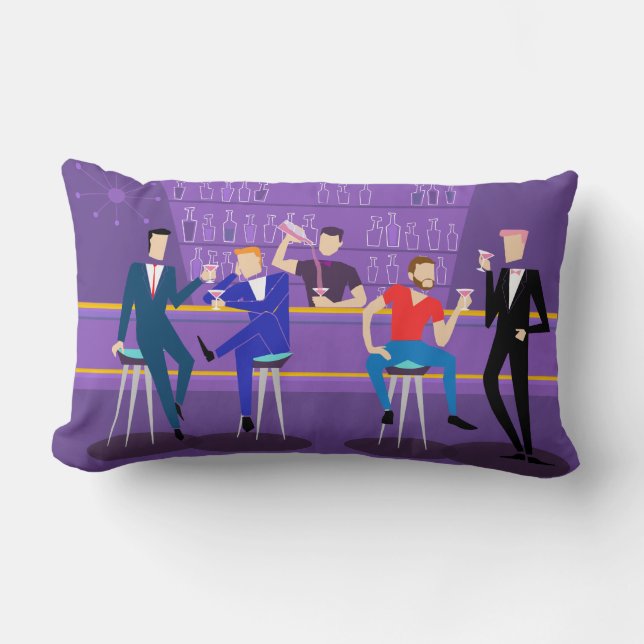 Retro Gay Bar Lumbar Pillow Kussen (Voorkant)