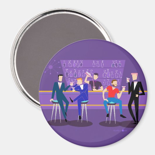 Retro Gay Bar Magnet (Voorkant / Achterkant)