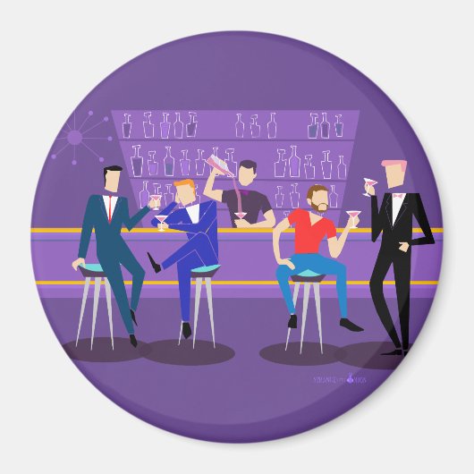 Retro Gay Bar Magnet (Voorkant)