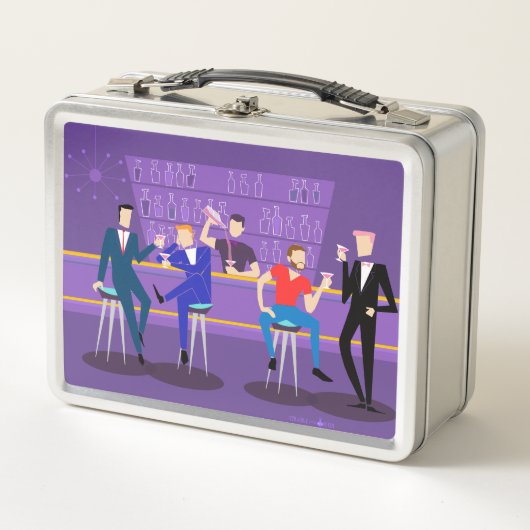 Retro Gay Bar Metal Lunchbox (Voorkant)