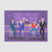 Retro Gay Bar, plakpapier Tissuepapier (Voorkant)