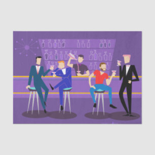 Retro Gay Bar, plakpapier Tissuepapier