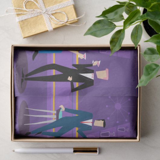 Retro Gay Bar, plakpapier Tissuepapier (Geschenk)