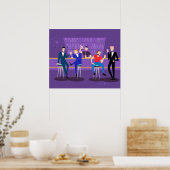 Retro Gay Bar-Poster Poster (Keuken)