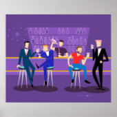 Retro Gay Bar-Poster Poster (Voorkant)